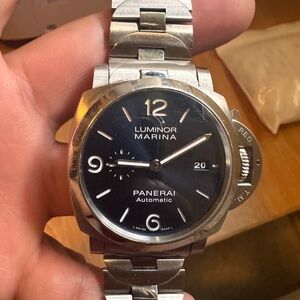 Panerai Silver Watch Back with Engraved Details